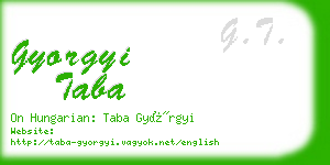 gyorgyi taba business card